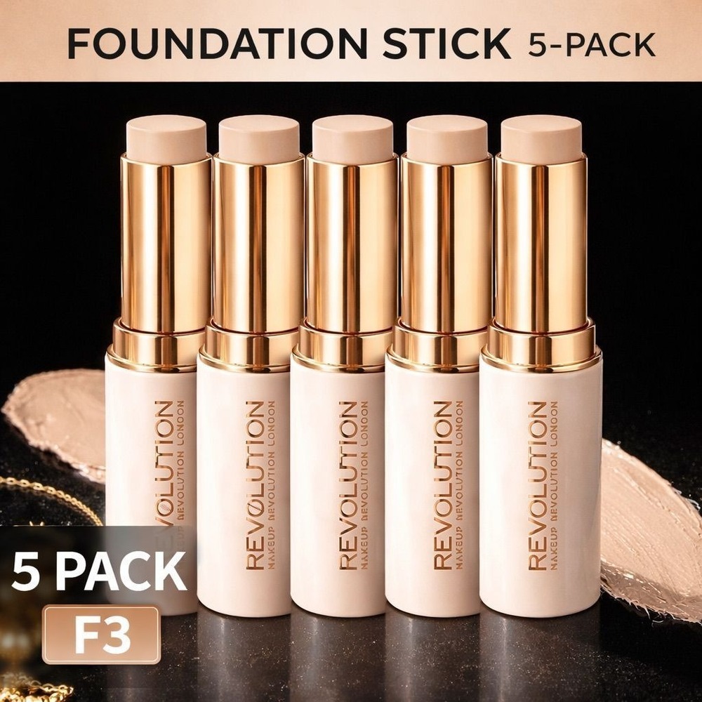5-Pack, F3 | Makeup Revolution Fast Base Stick Foundation